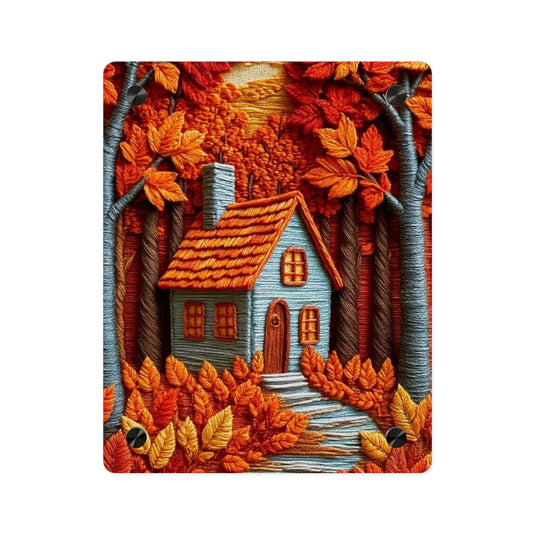 Crochet House Fall Acrylic Wall Art Panels Home Decor
