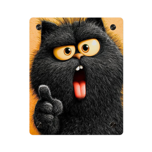 Hungry Cat Animal Acrylic Wall Art Panels Home Decor