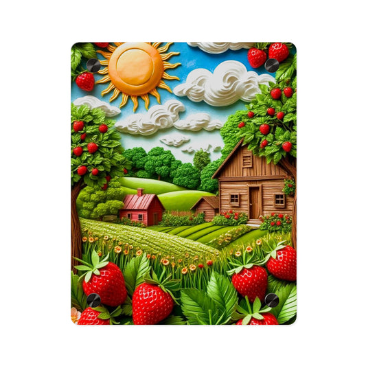 Strawberry Farm 3d Art Acrylic Wall Art Panels Home Decor