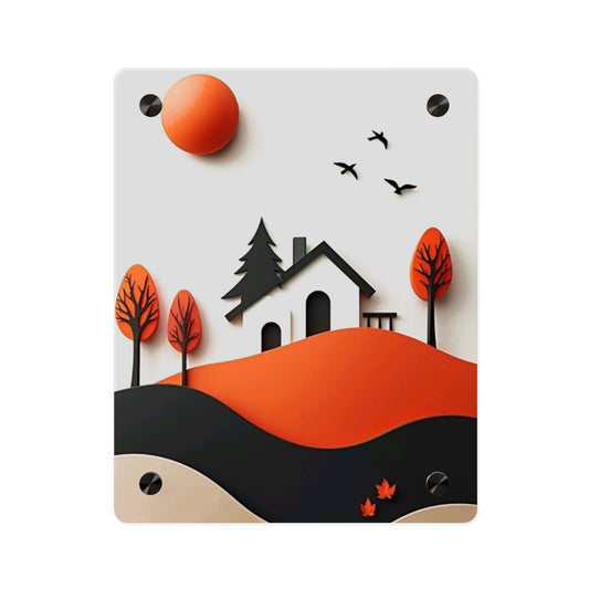 Country side Fall 3d Art Acrylic Wall Art Panels Home Decor