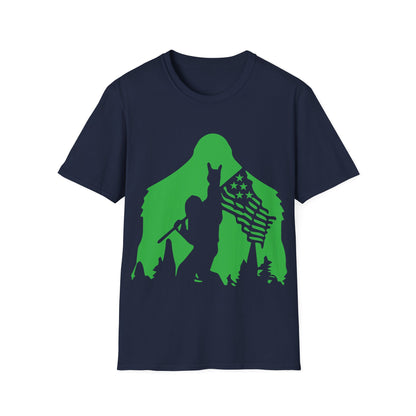 Bigfoot American Flag T-Shirt