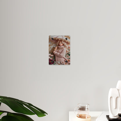 Crochet Cute Blonde Acrylic Wall Art Panels Home Decor