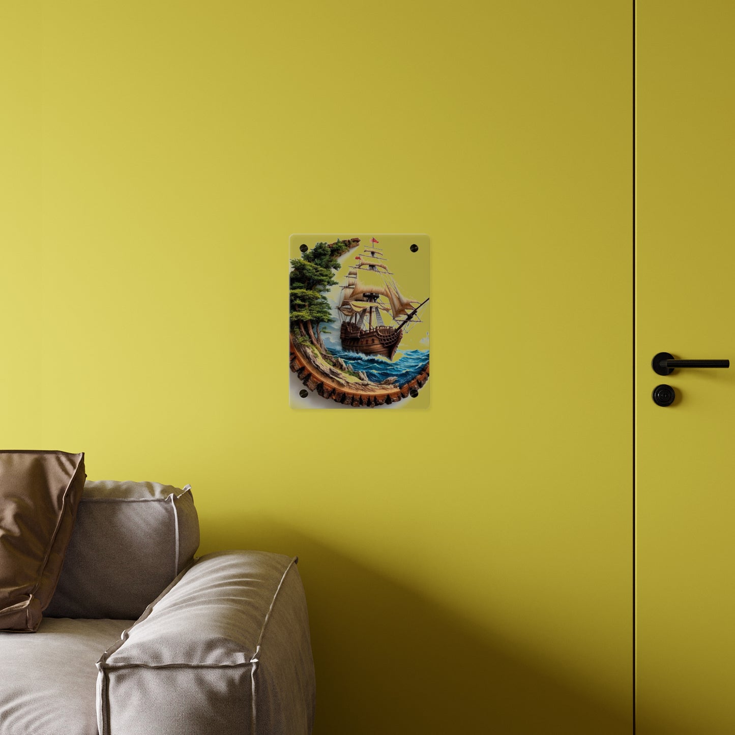 Modern King's Ship Acrylic Wall Art Panels Home Decor