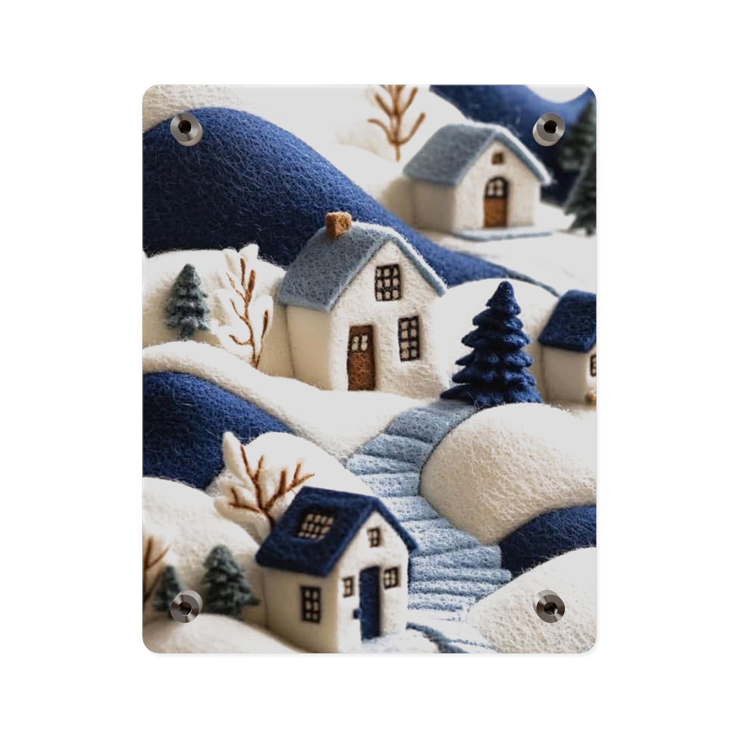 Crochert House  Acrylic Wall Art Panels Home Decor