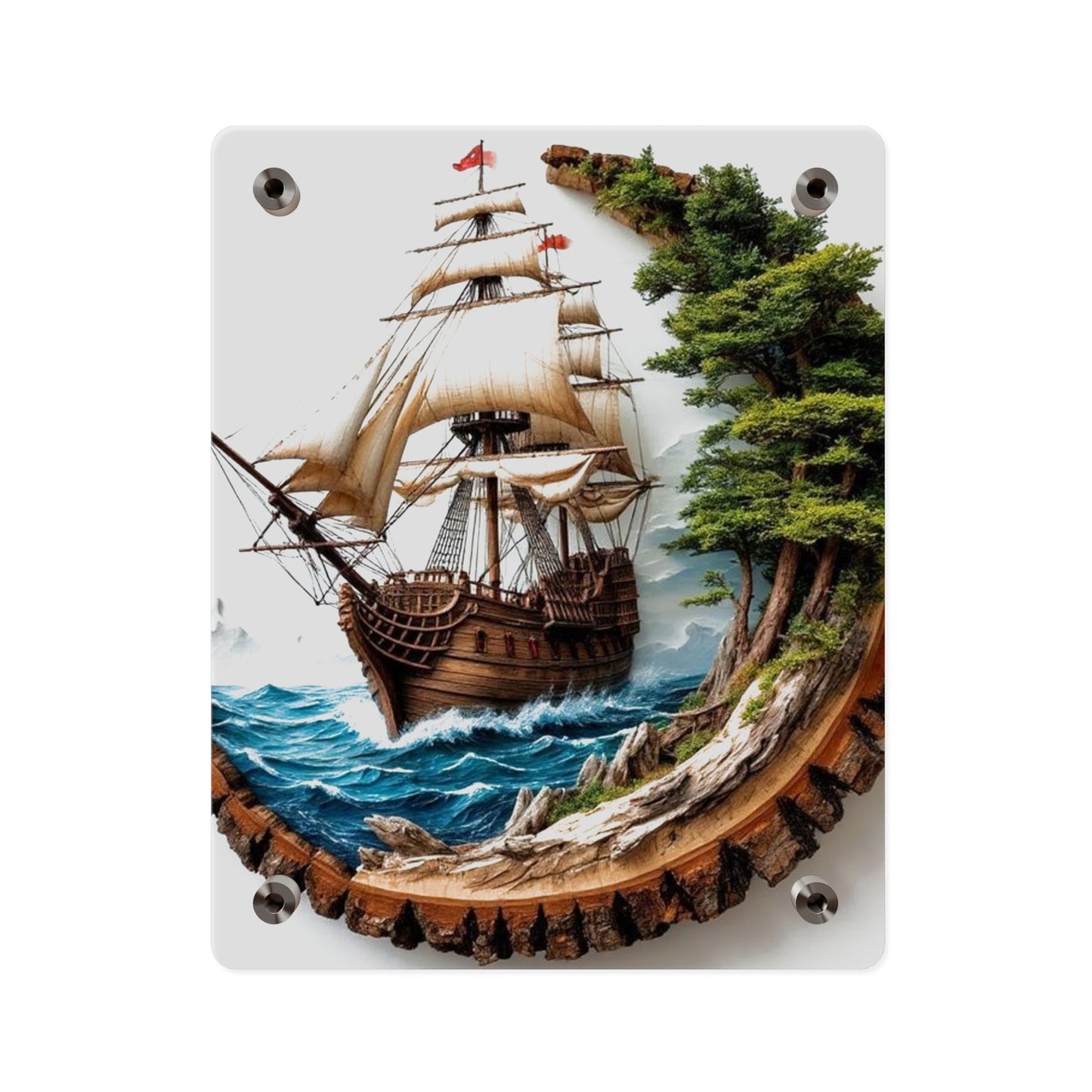 Modern King's Ship Acrylic Wall Art Panels Home Decor