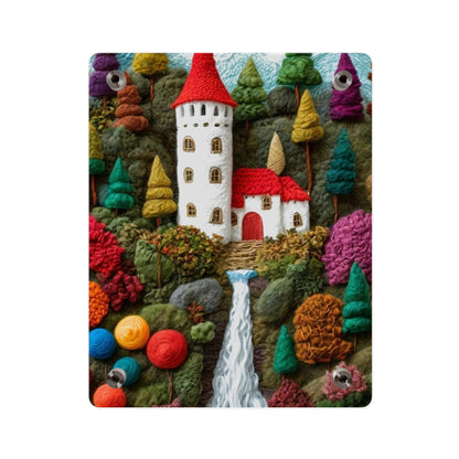 Castle Crochet House Winter  Acrylic Wall Art Panels Home Decor