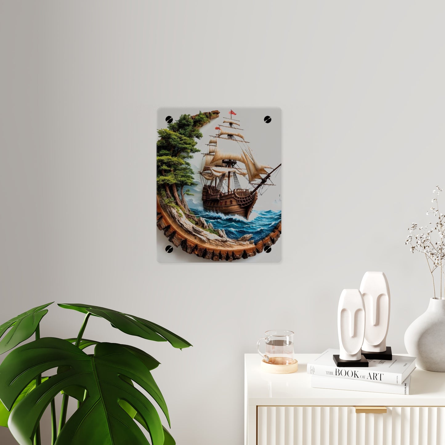 Modern King's Ship Acrylic Wall Art Panels Home Decor