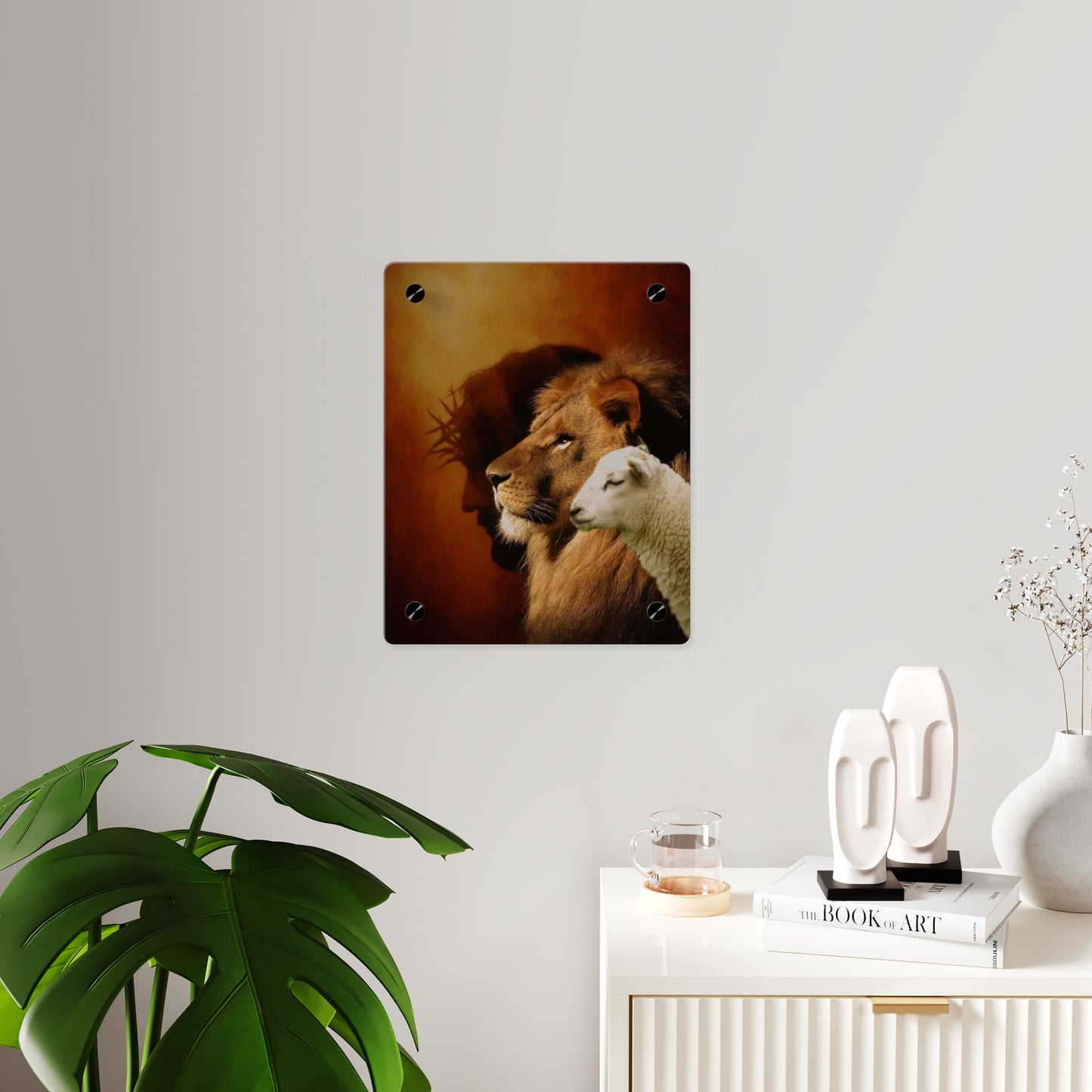 Jesus King Christian Acrylic Wall Art Panels Home Decor