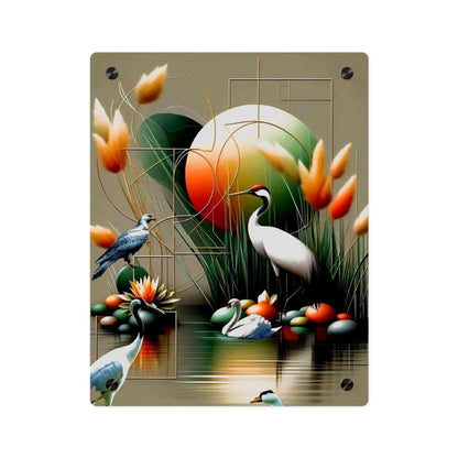 3d Art Cranes Acrylic Wall Art Panels Home Decor