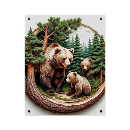 Modern Bear Acrylic Wall Art Panels Home Decor