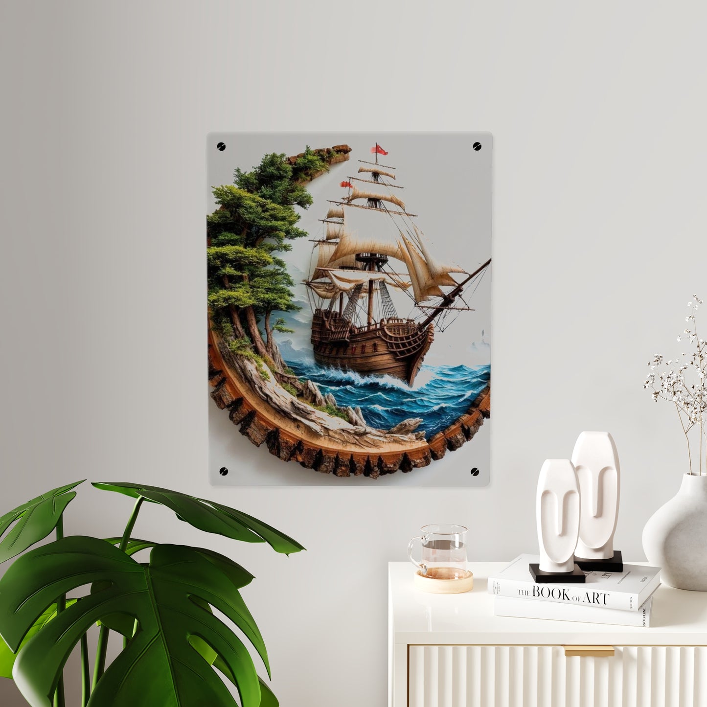 Modern King's Ship Acrylic Wall Art Panels Home Decor