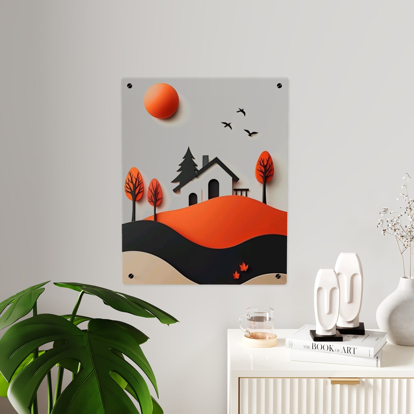 Country side Fall 3d Art Acrylic Wall Art Panels Home Decor