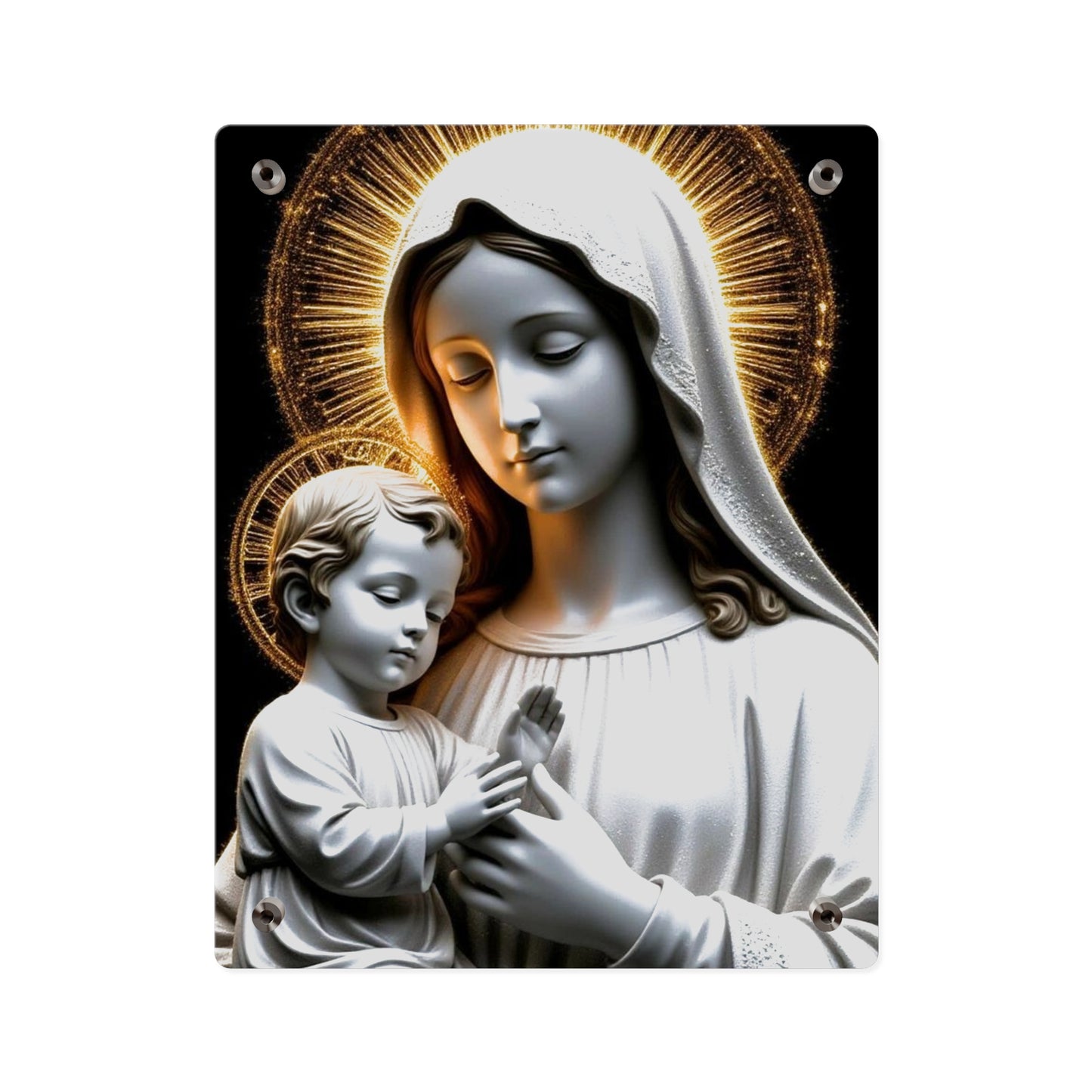 Virgin Merry Christian Acrylic Wall Art Panels Home Decor