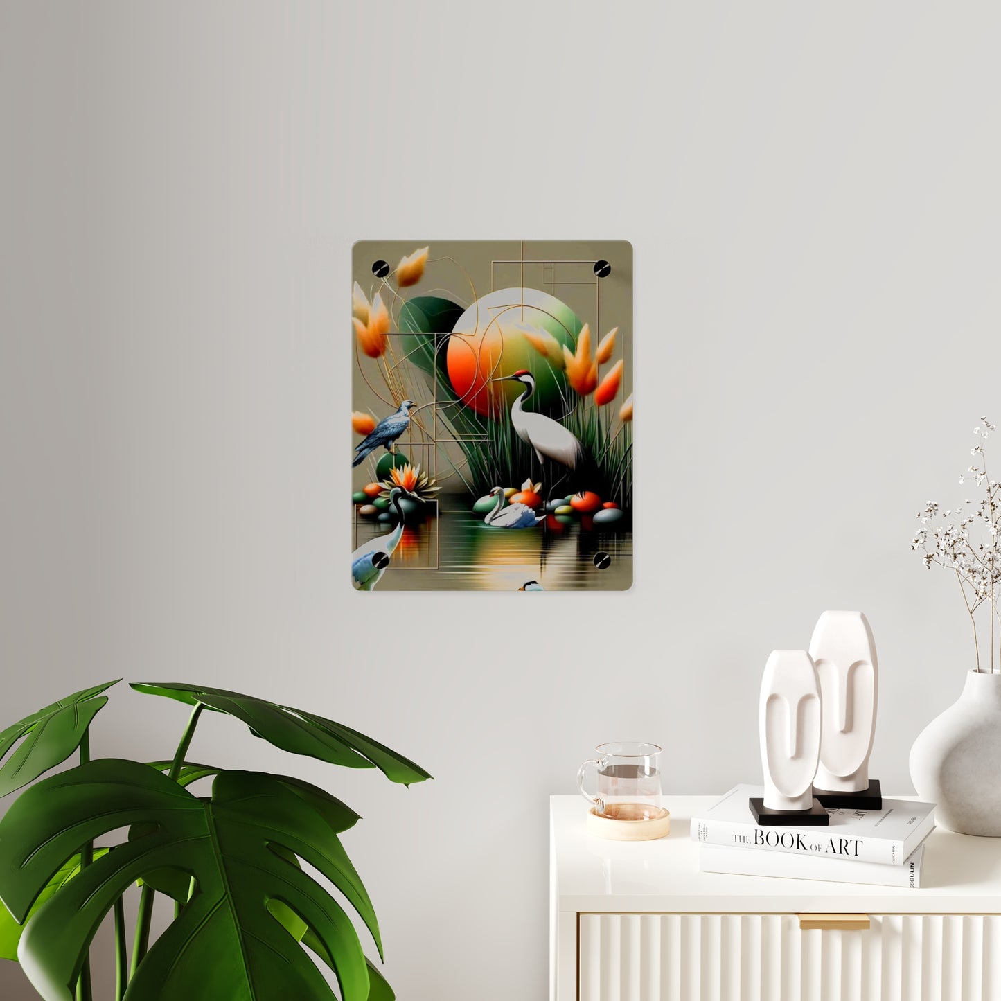 3d Art Cranes Acrylic Wall Art Panels Home Decor