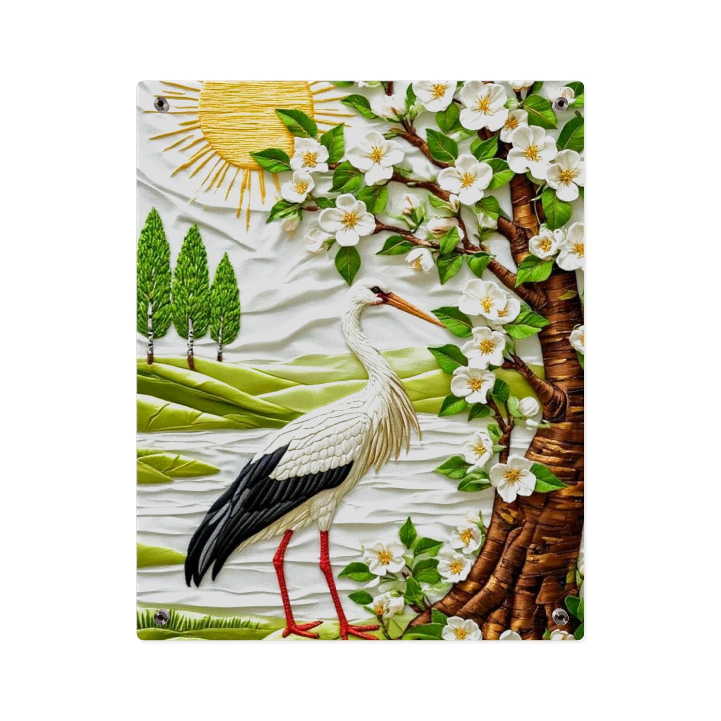 Crane Acrylic Wall Art Panels Home Decor