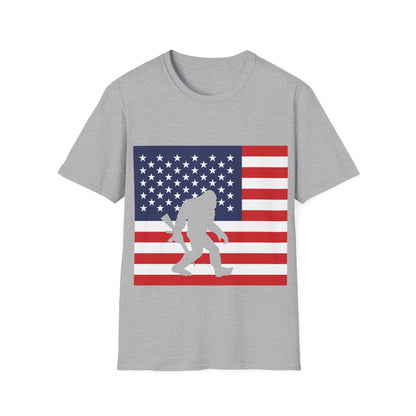 Amarican Bigfoot Flag T-Shirt
