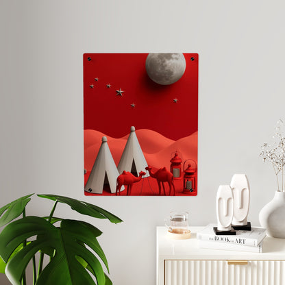 Camp On Desert Acrylic Wall Art Panels Home Decor