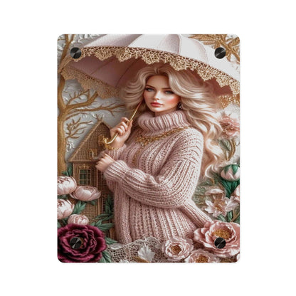 Crochet Cute Blonde Acrylic Wall Art Panels Home Decor