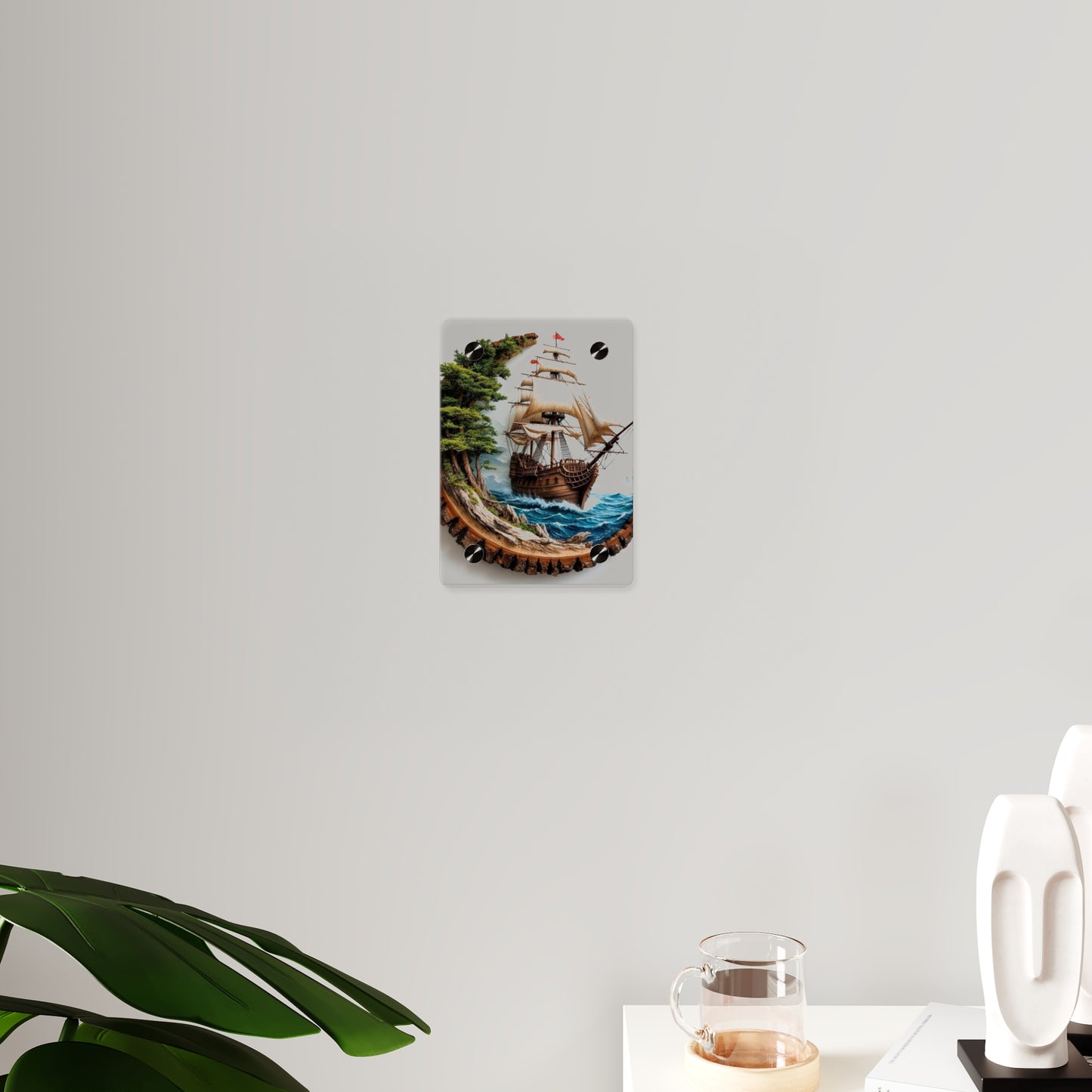 Modern King's Ship Acrylic Wall Art Panels Home Decor