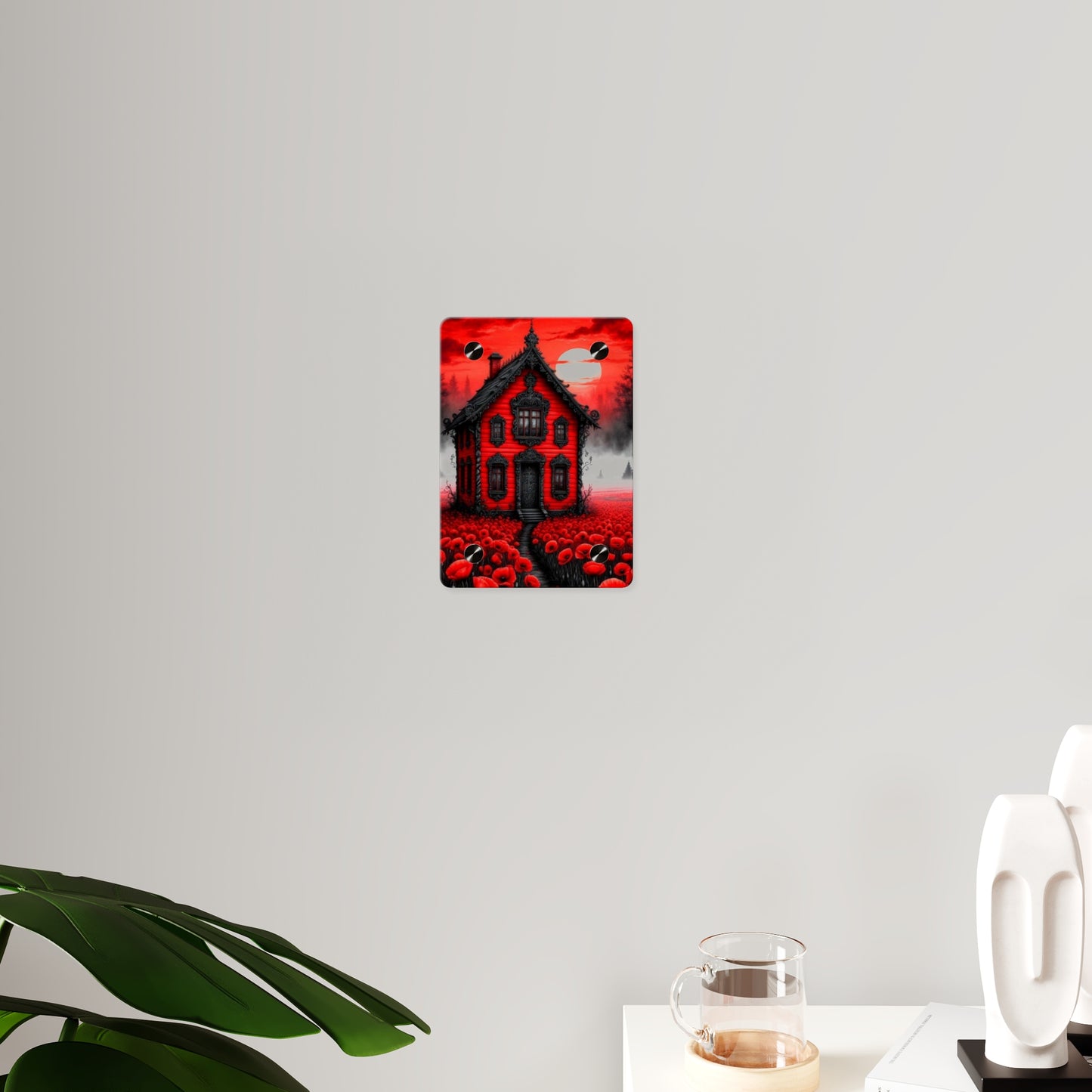 Red House Acrylic Wall Art Panels Home Decor