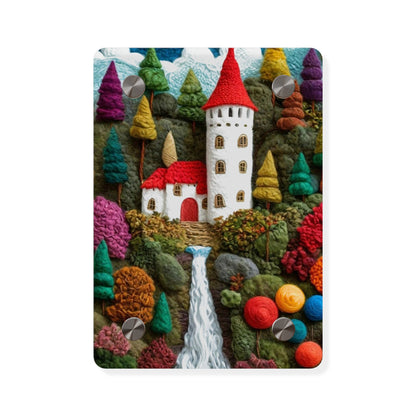 Castle Crochet House Winter  Acrylic Wall Art Panels Home Decor