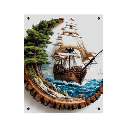 Modern King's Ship Acrylic Wall Art Panels Home Decor