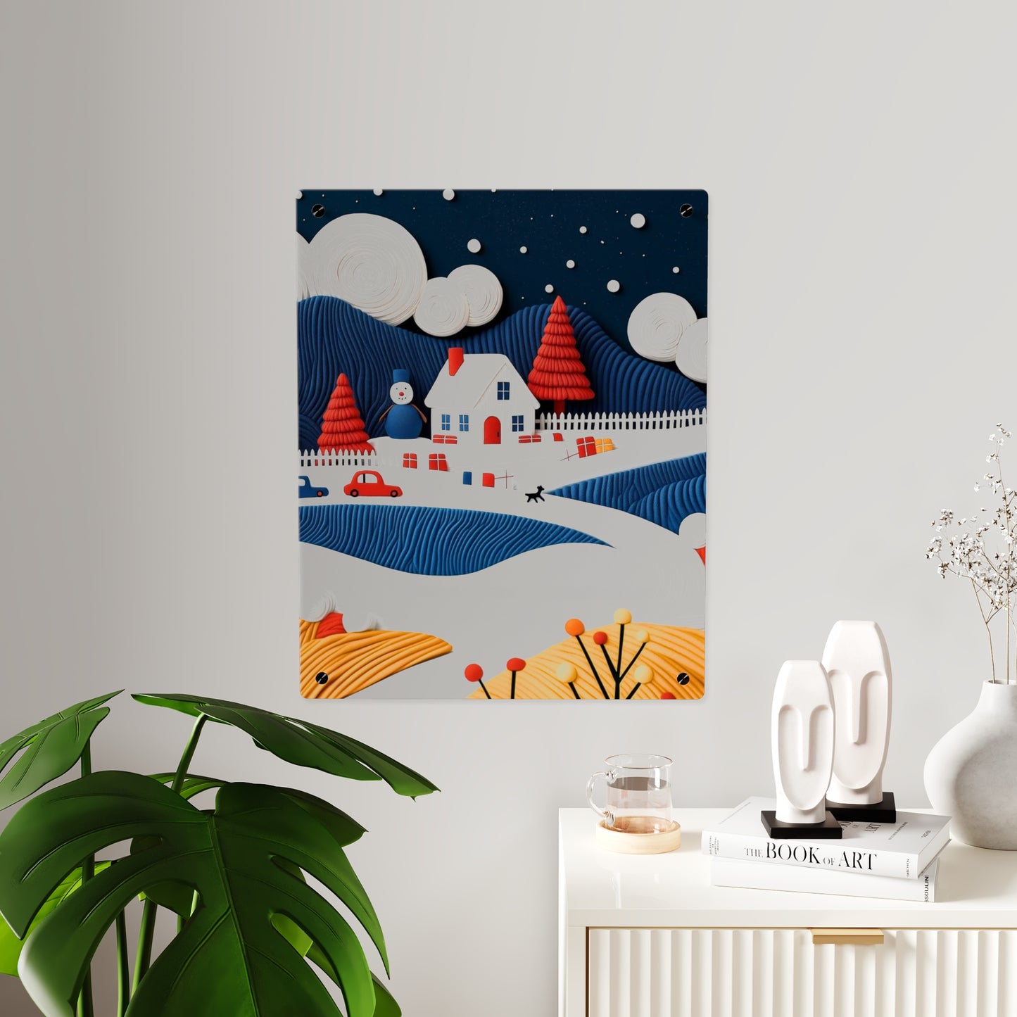 Crochet Acrylic Wall Art Panels Home Decor