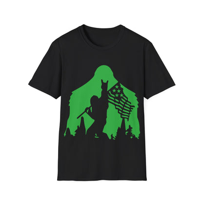Bigfoot American Flag T-Shirt