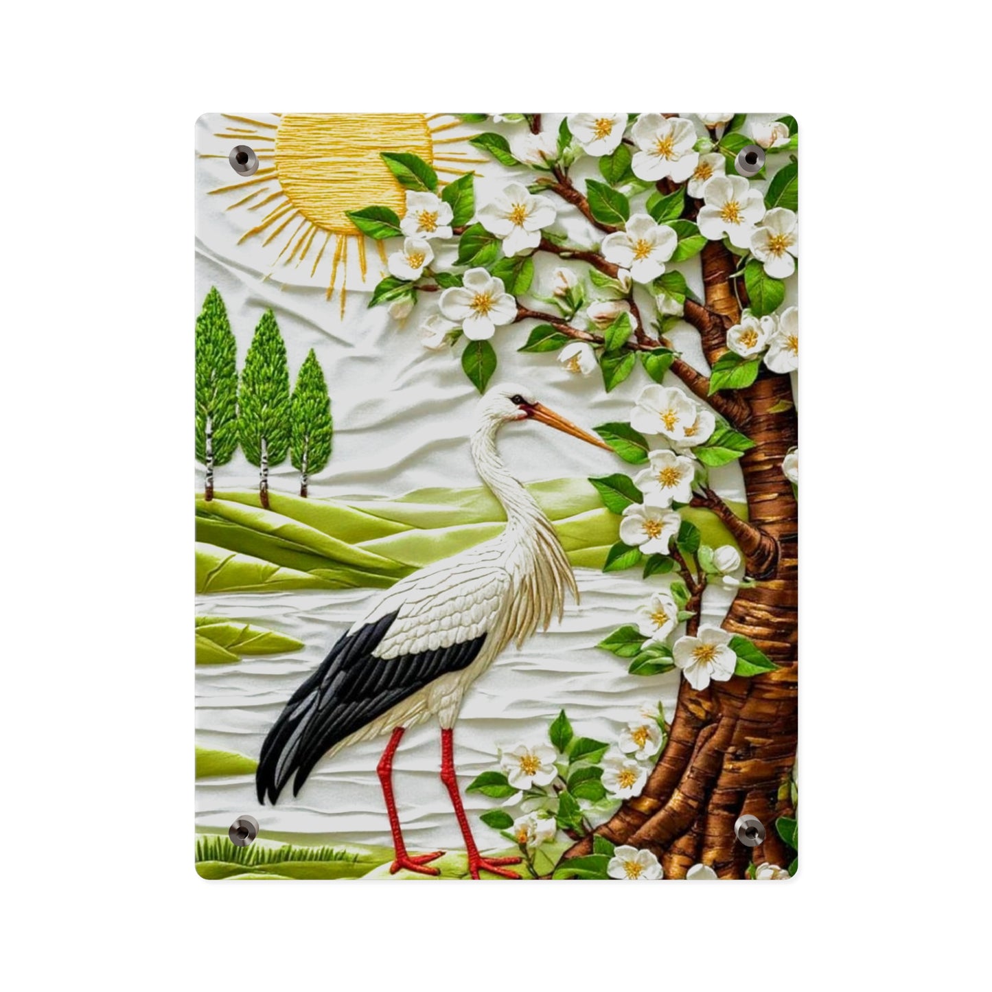 Crane Acrylic Wall Art Panels Home Decor