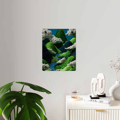 Mountain Side 3d Art Acrylic Wall Art Panels Home Decor