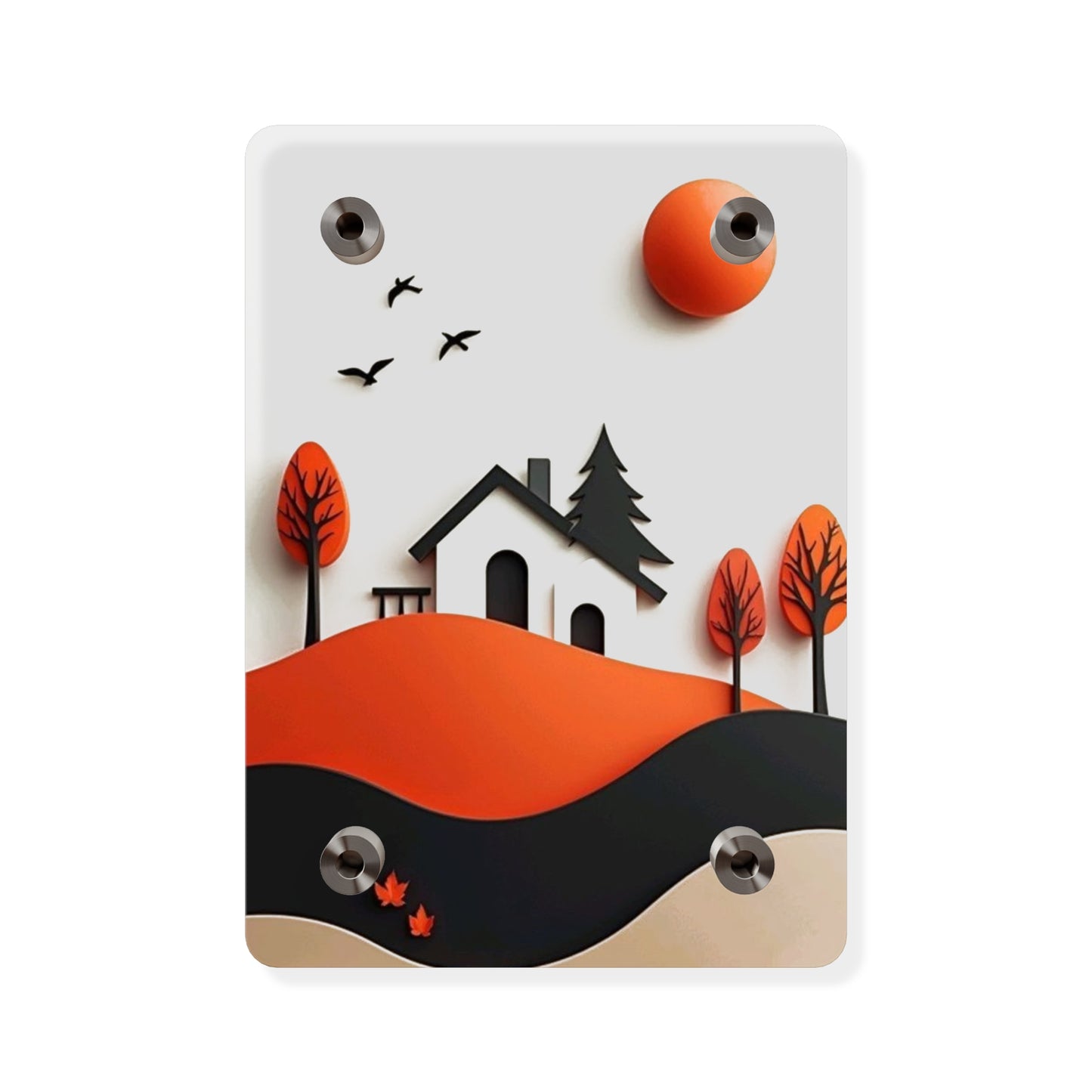 Country side Fall 3d Art Acrylic Wall Art Panels Home Decor