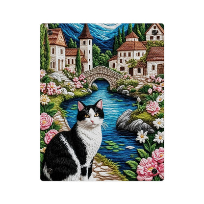 Crochet Cat Acrylic Wall Art Panels Home Decor