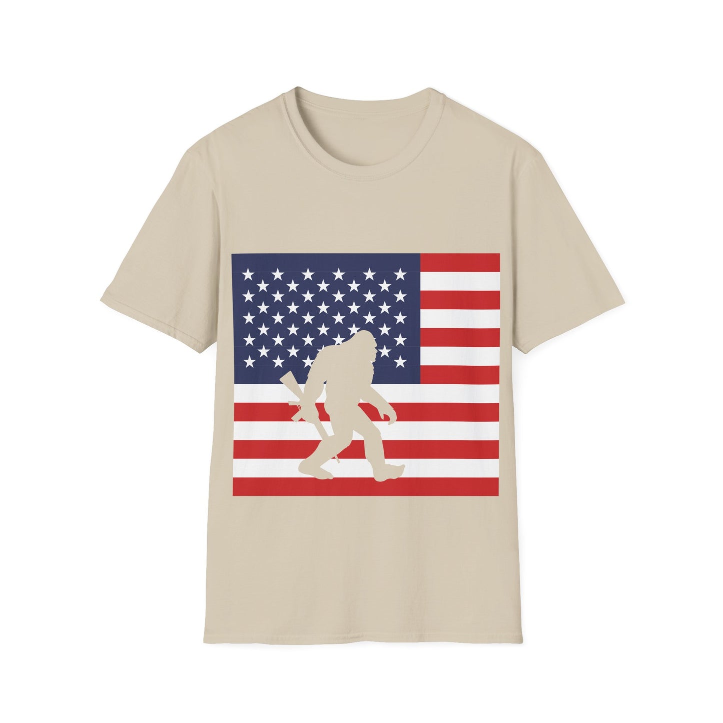Amarican Bigfoot Flag T-Shirt