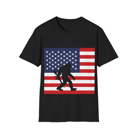 Amarican Bigfoot Flag T-Shirt