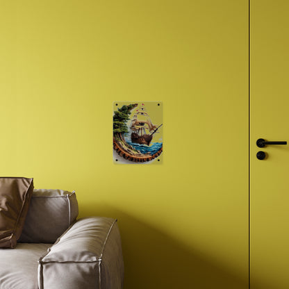 Modern King's Ship Acrylic Wall Art Panels Home Decor