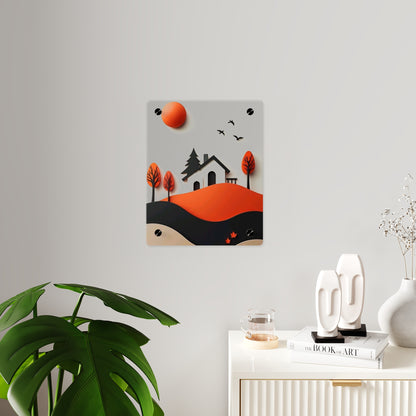 Country side Fall 3d Art Acrylic Wall Art Panels Home Decor