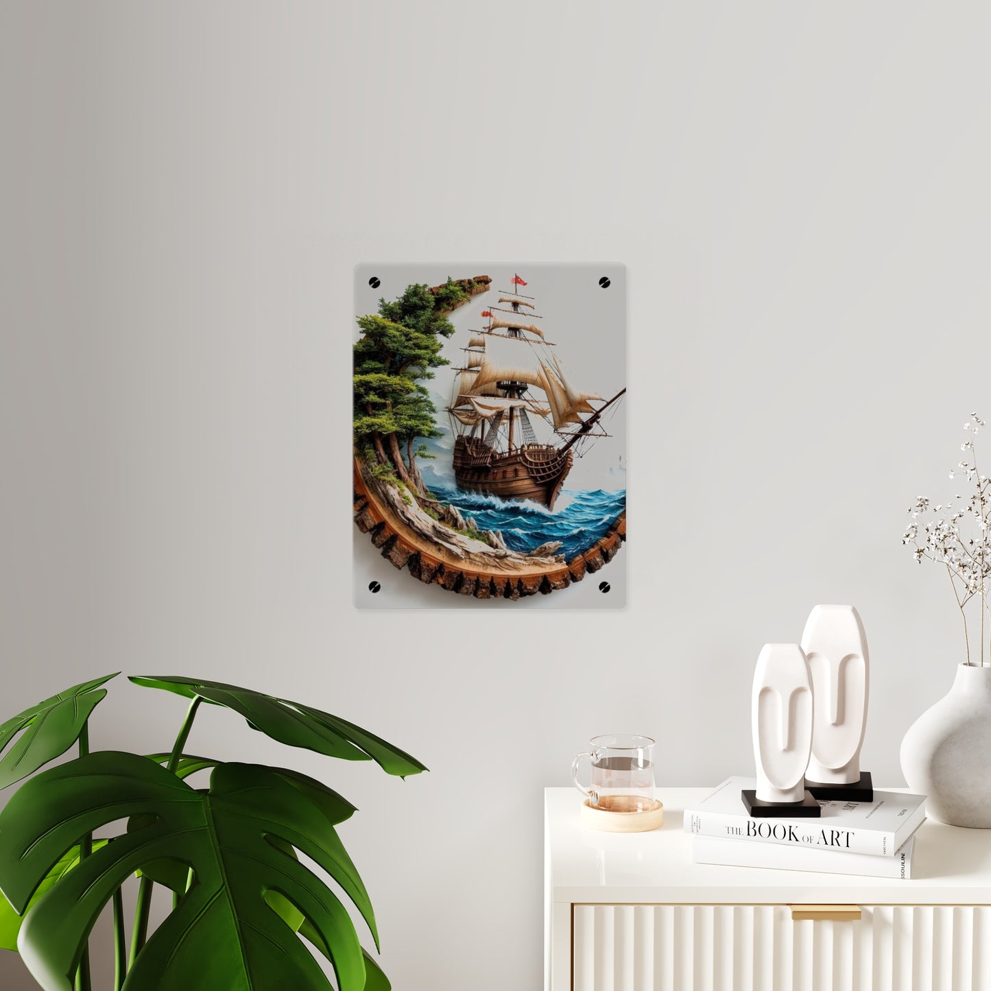 Modern King's Ship Acrylic Wall Art Panels Home Decor