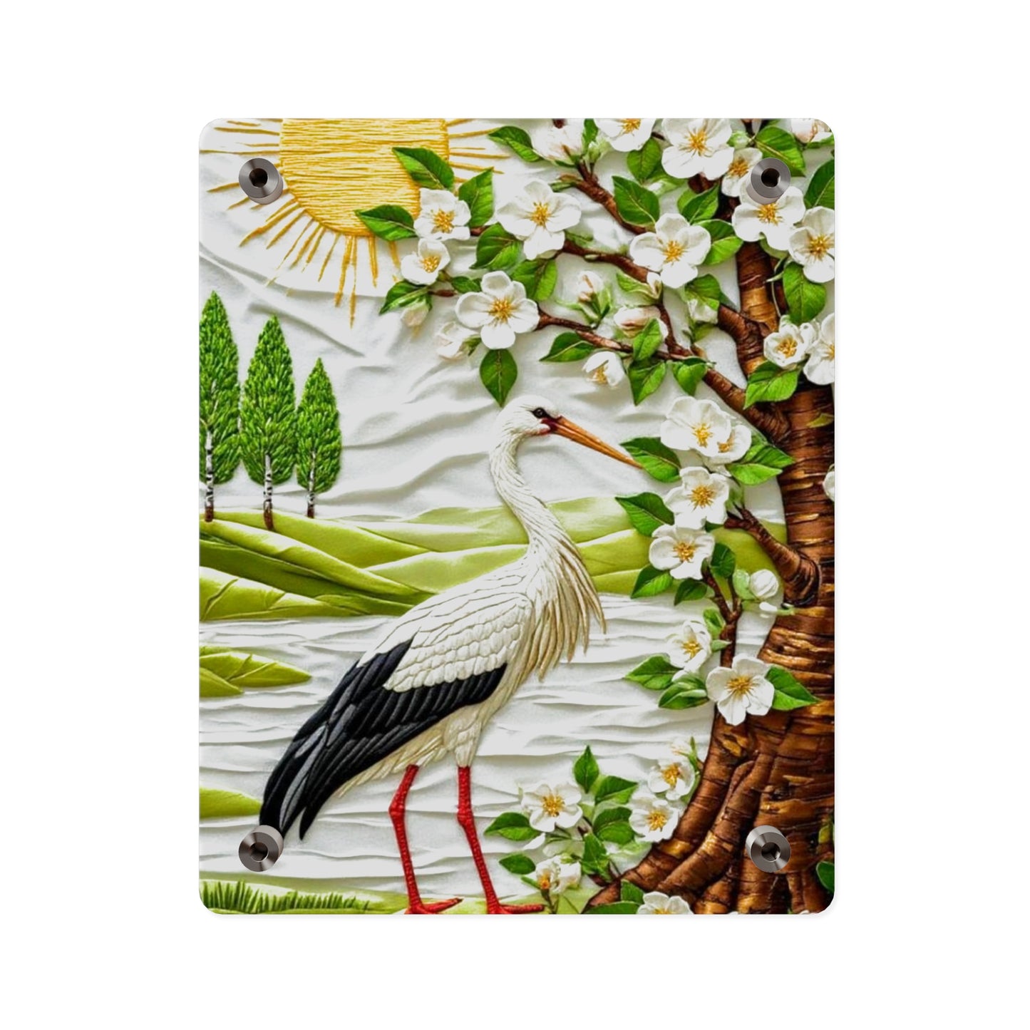 Crane Acrylic Wall Art Panels Home Decor