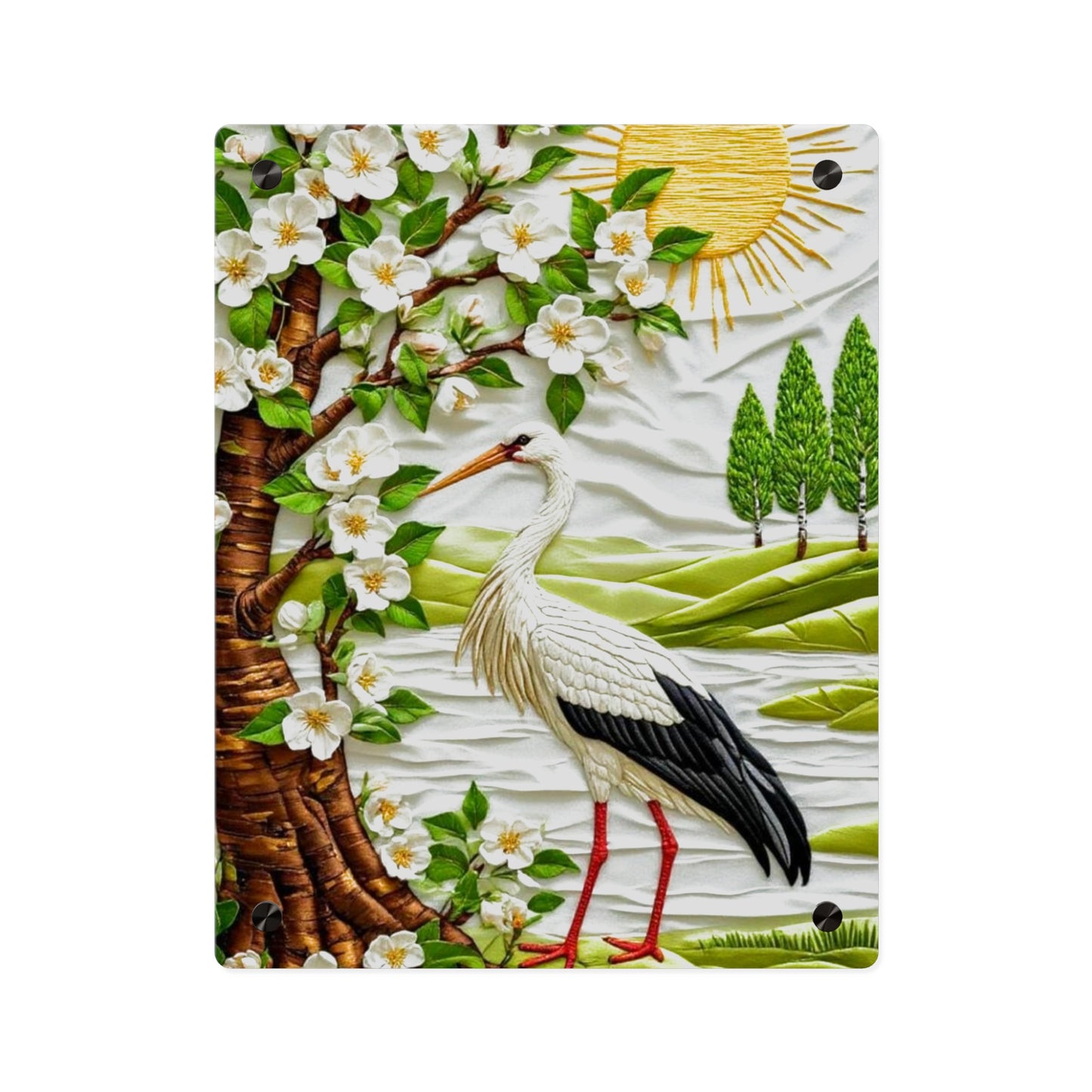 Crane Acrylic Wall Art Panels Home Decor
