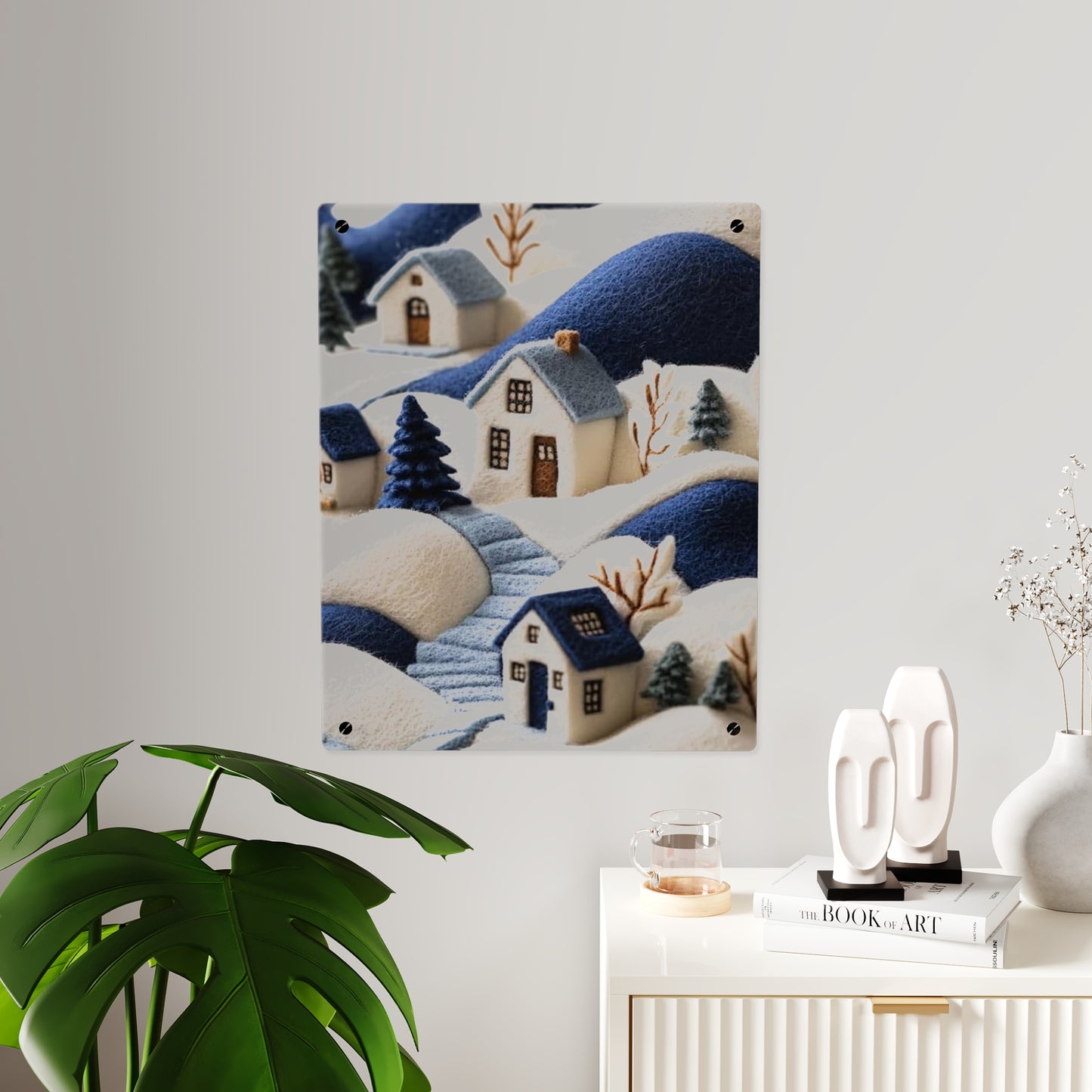 Crochert House  Acrylic Wall Art Panels Home Decor