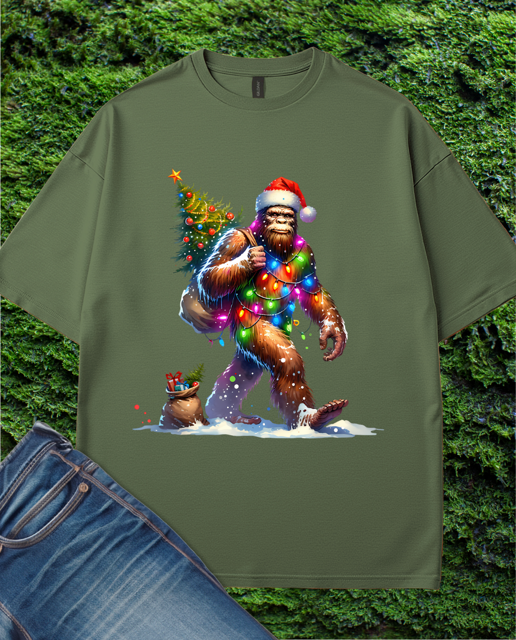 Bigfoot Christmas  T-Shirt