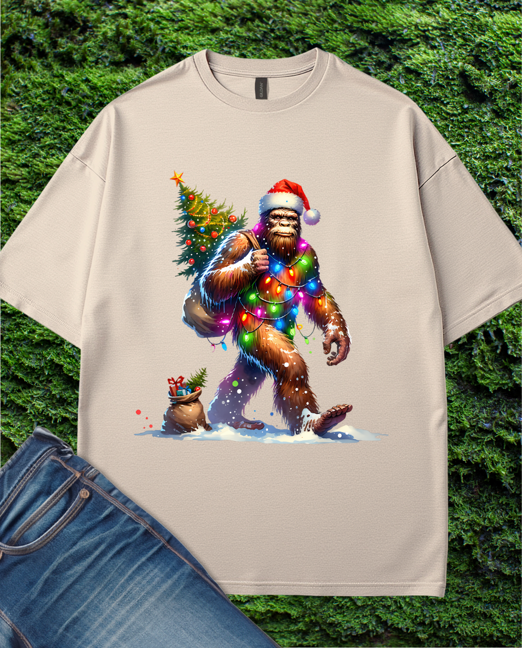 Bigfoot Christmas  T-Shirt