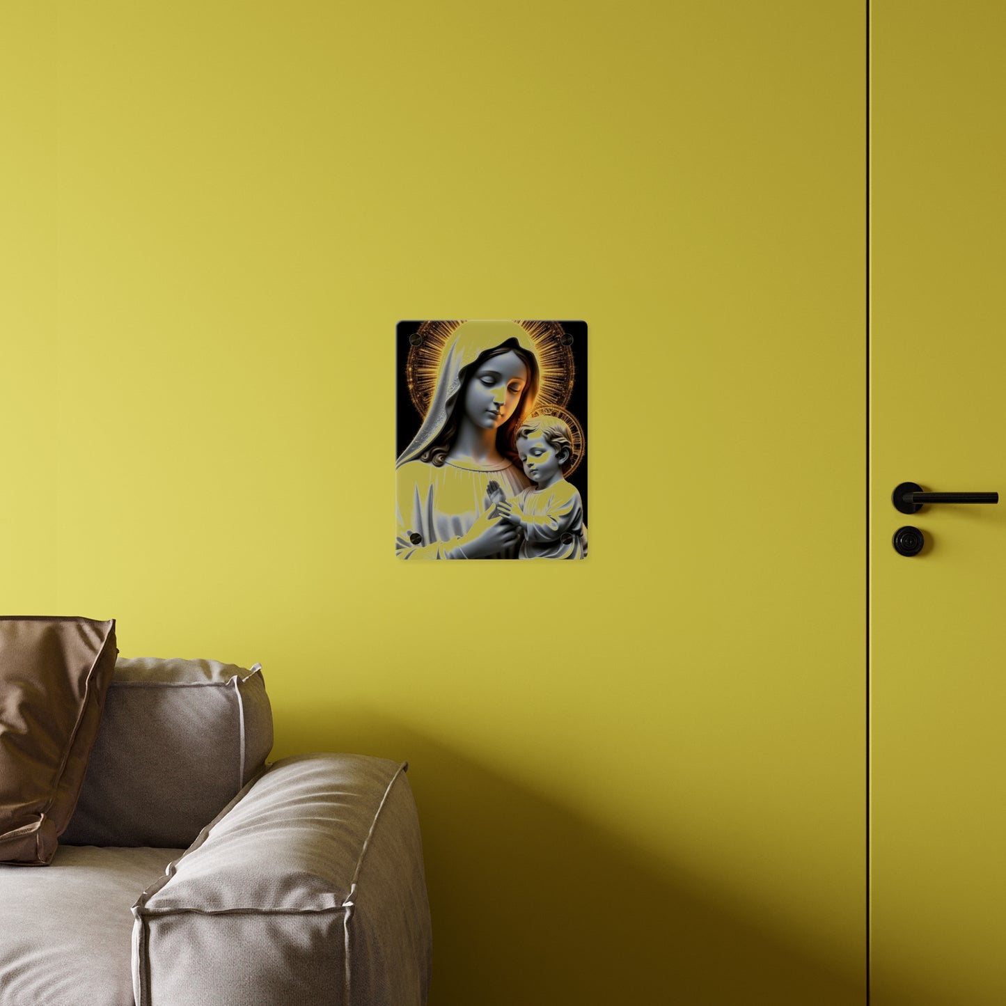 Virgin Merry Christian Acrylic Wall Art Panels Home Decor