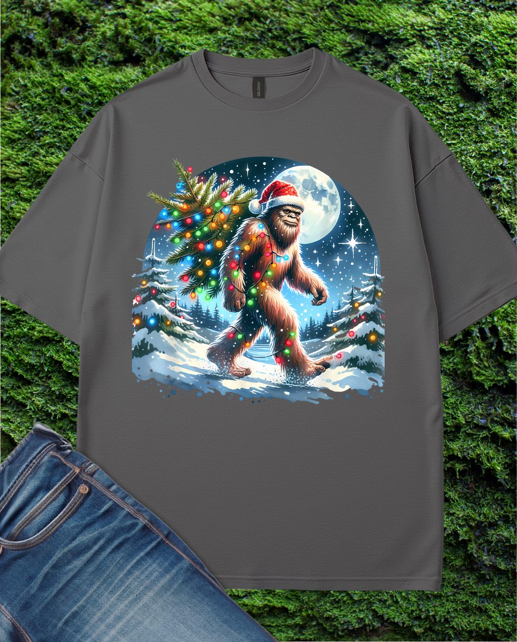 Bigfoot Christmas Holiday T-Shirt