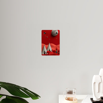 Camp On Desert Acrylic Wall Art Panels Home Decor