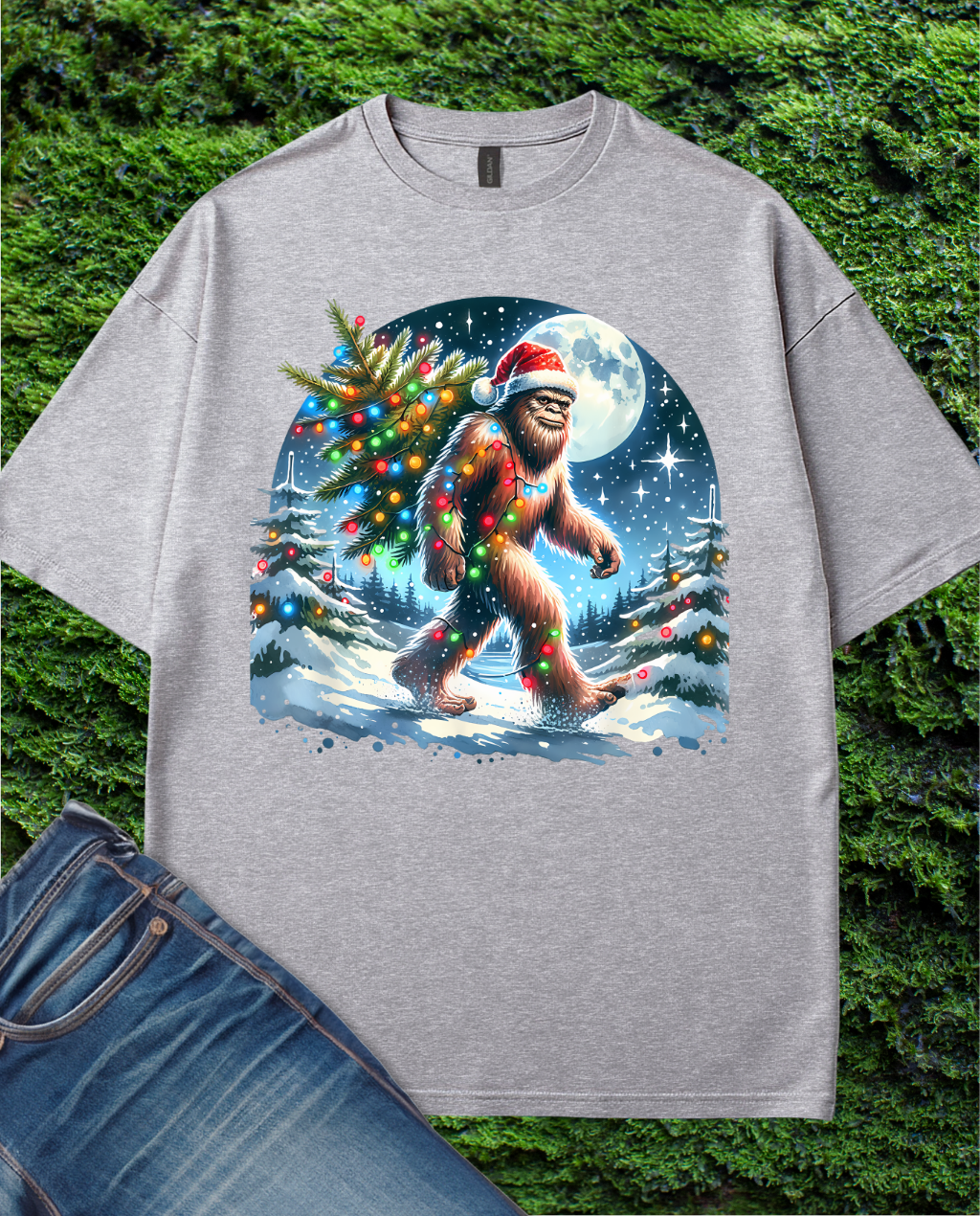 Bigfoot Christmas Holiday T-Shirt
