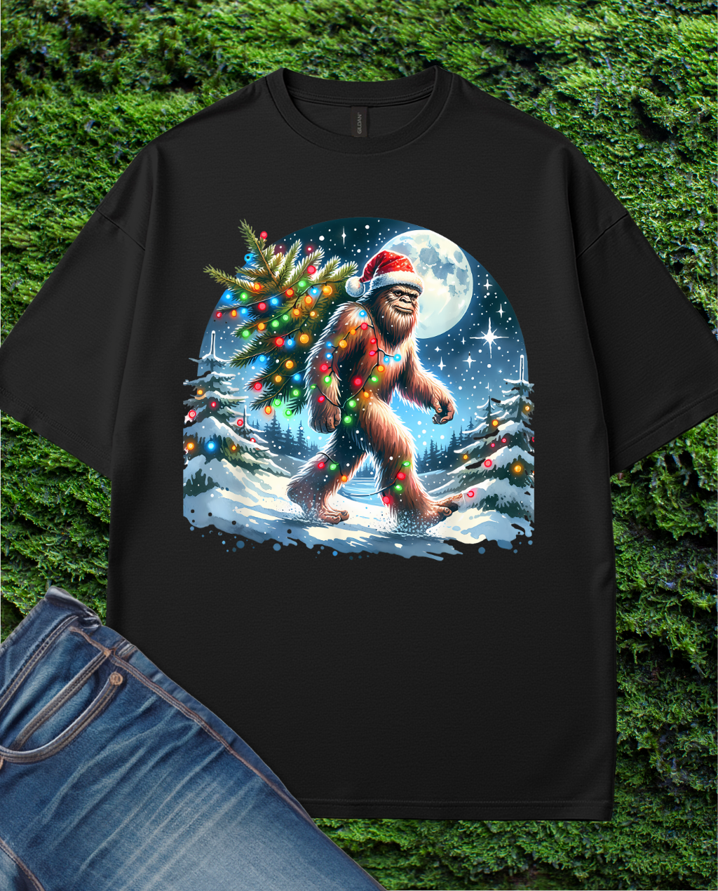 Bigfoot Christmas Holiday T-Shirt