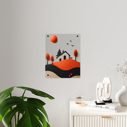 Country side Fall 3d Art Acrylic Wall Art Panels Home Decor