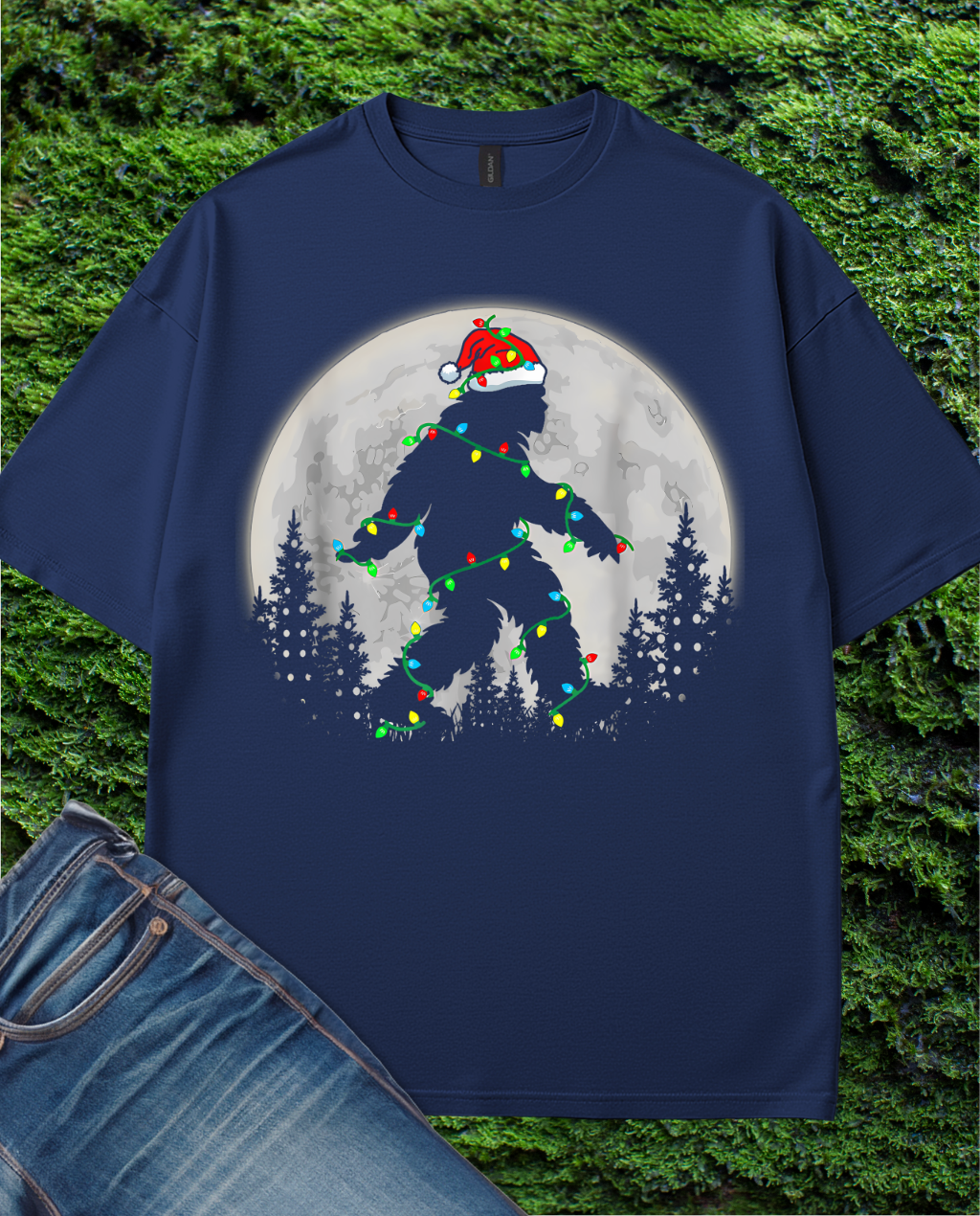 Bigfoot Christmas Santa T-Shirt