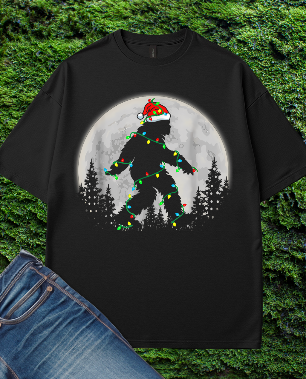 Bigfoot Christmas Santa T-Shirt